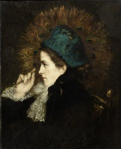 Dame avec éventail de paon, 1882